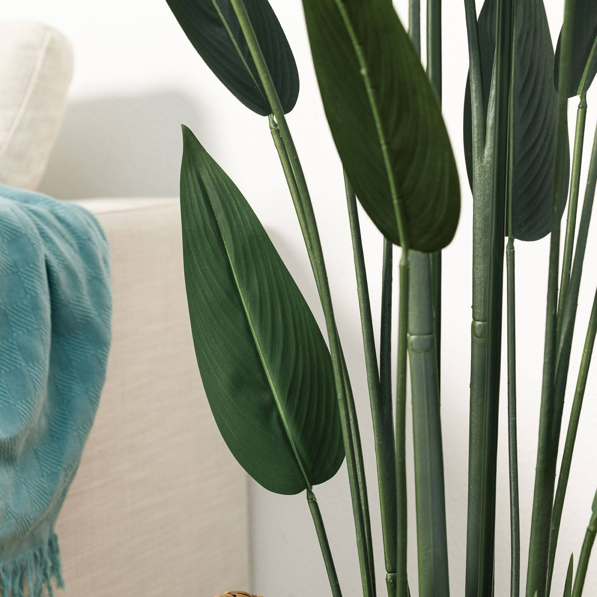 Glitzhome® 5.25ft. Faux Bird of Paradise Plant in Pot